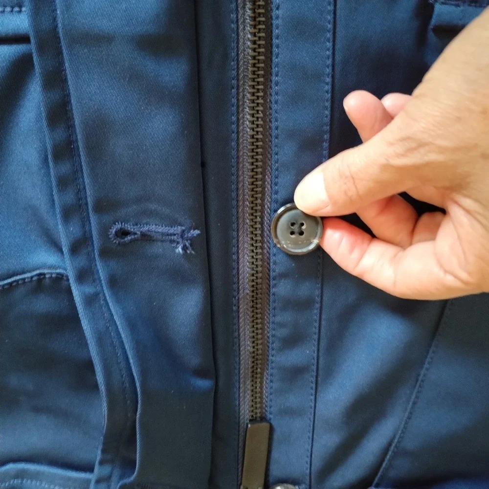 Banana Republic Men's Navy Blue Field Jacket XS Water Resistant‎ Utility Hooded